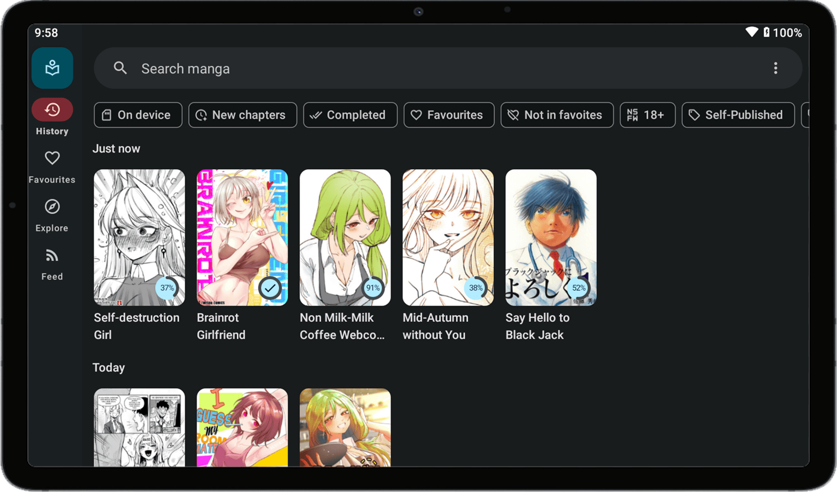 Tablet view